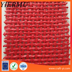China natural straw fabric textile woven Fabrics made from paper wire in red color supplier
