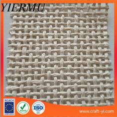 China Eco friednly natural straw fabric textile woven Fabrics made from paper wire in white color supplier
