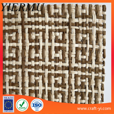 China natural straw paper wire woven mesh fabric for bag, shoes , box etc fabrics supplier
