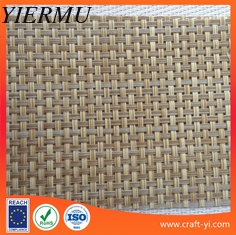 China Rattan color Textilene fabric in PVC coated polyester 4X4 supplier