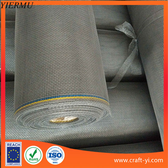 Gray color gauze for screening windows in fiberglass coated PVC