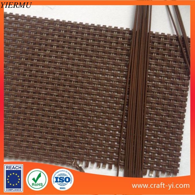 Brown color wholesale Textilene fabrics 2X2 woven style High Strength