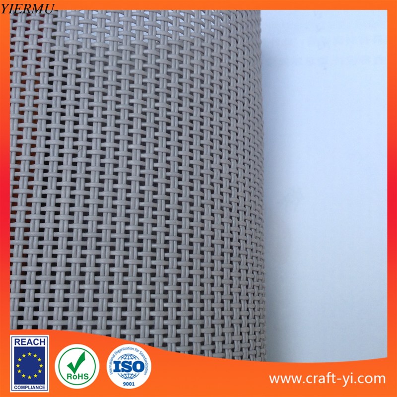 gray color Textilene 2X1 mesh fabric PVC coated Polyester for outdoor