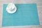 blue with white color Adiabaticl Placemat Set - Reversible Textilene Tonal Placemats supplier