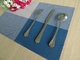 Textilen cup coaster Reversible Textilene Grass Cloth Placemats, Blue supplier