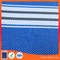 blue with white color stripe 2X1 textilene mesh fabric for outdoor chair sunscreen supplier