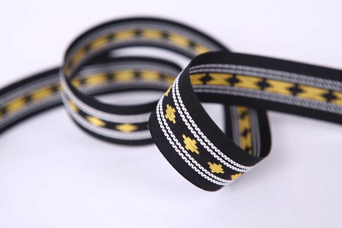 25 mm width Prevent slippery  jacquard weave woven non-slip elastic belt 1