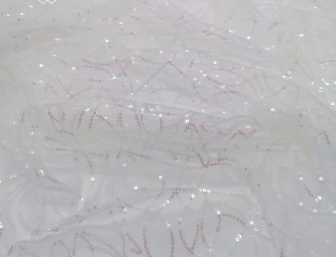 Shiny piece of gauze fabrics wedding dress embroidery fabrics 2