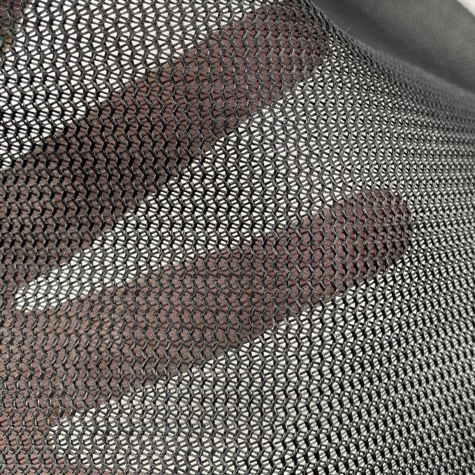 240g 300D black  wavy curved plain polyester air mesh fabrics for net pocket or laundry bag 0