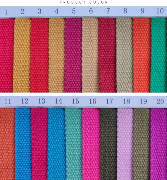 Solid color thickened terylene cotton webbing Cotton ribbon plain weave webbing canvas bag shoulder belt 1