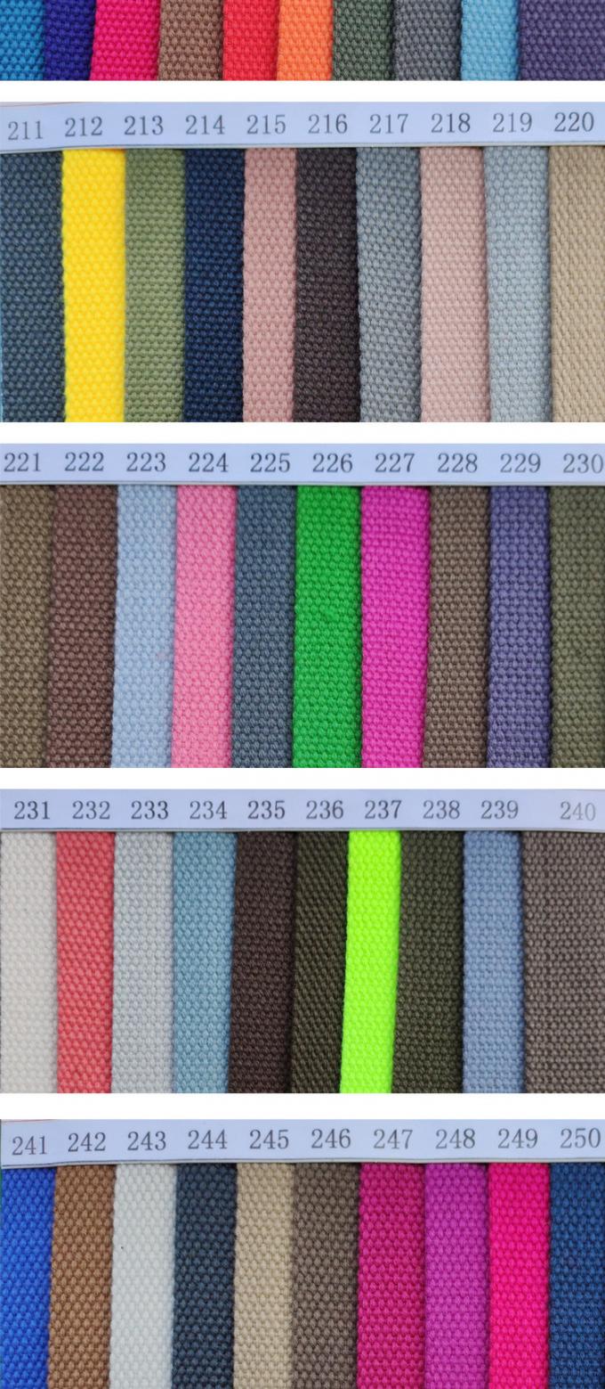 Solid color thickened terylene cotton webbing Cotton ribbon plain weave webbing canvas bag shoulder belt 0