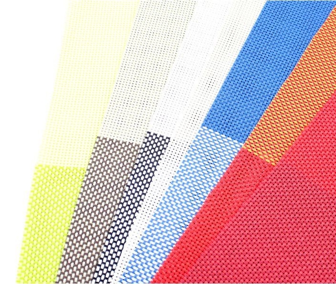 Textilene® is a mesh fabric woven of strong PVC coated polyester fabrics 0