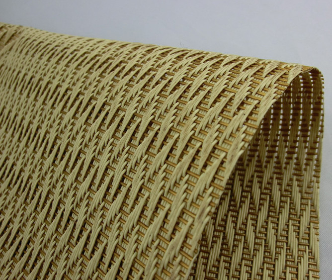 splint rattan weave style Textilene PVC coated mesh fabrics 0