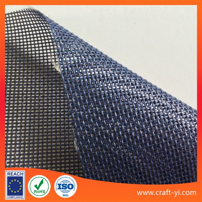 Textilene mesh PVC Coated Polyester fabric dark blue color 1x1 weave Textilene 0