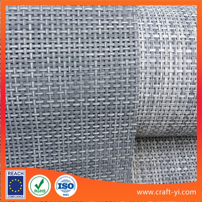 gray and light gray color mix Textilene material mesh fabric 4X4 woven  fabrics 0